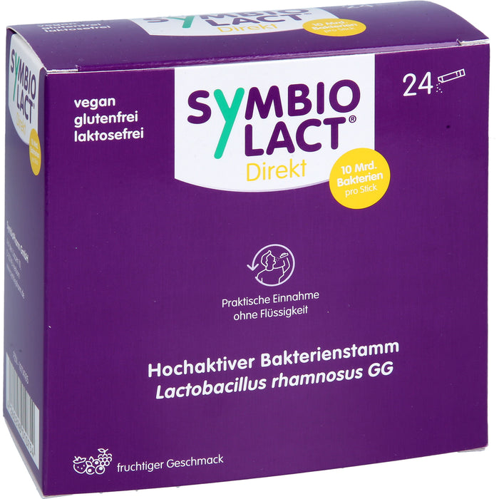 SymbioLact Direkt Sticks mit 10 Mrd. Lactobacillus rhamnosus GG mit fruchtigem Geschmack, 24 St. Sticks