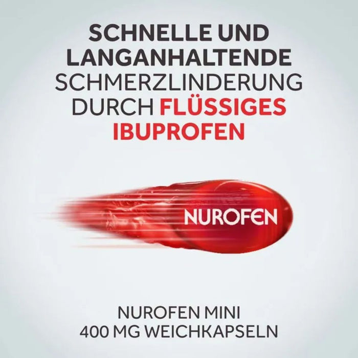 Nurofen Mini 400 mg Weichkapseln bei Schmerzen oder Fieber, 20 pcs. Capsules