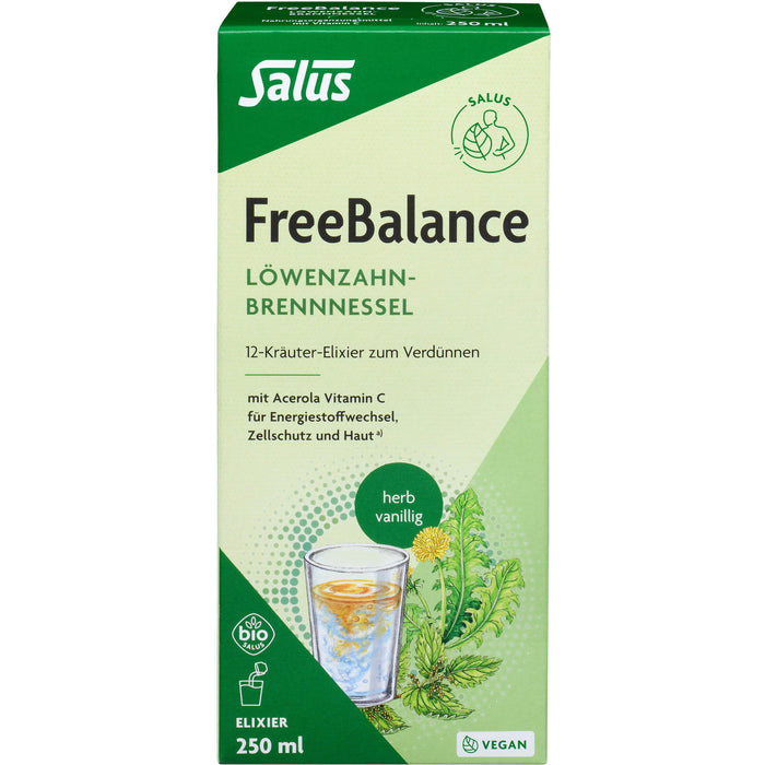 Salus FreeBalance Löwenzahn-Brennnessel 12-Kräuter-Elixier, 250 ml Lösung