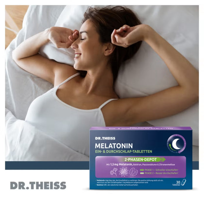 DR. THEISS Melatonin Ein- & Durchschlaf-Tabletten, 30 St., 30 St. Tabletten