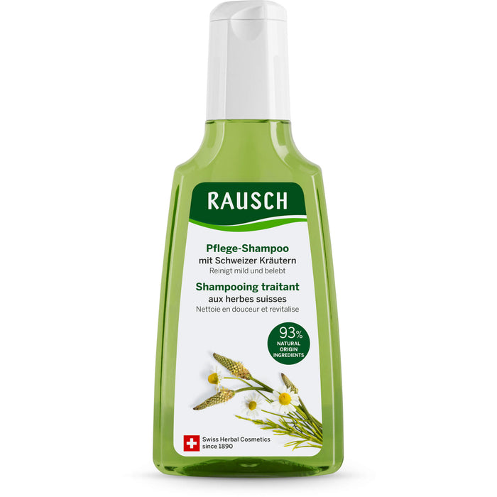 RAUSCH Pflege-Shampoo mit Schweizer Kräutern, 200 ml Shampoo