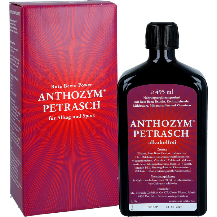 ANTHOZYM PETRASCH alkoholfrei Rote Beete Power Flüssigkeit, 500 ml Lösung