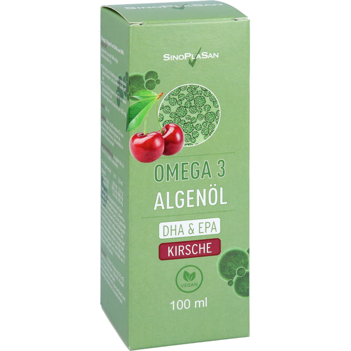 SinoPlaSan Omega 3 Algenöl DHA + EPA Lösung Kirsche, 100 ml Tropfen