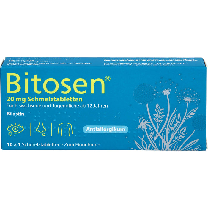 Bitosen 20 mg Schmelztabletten bei Allergien, 10 St. Tabletten