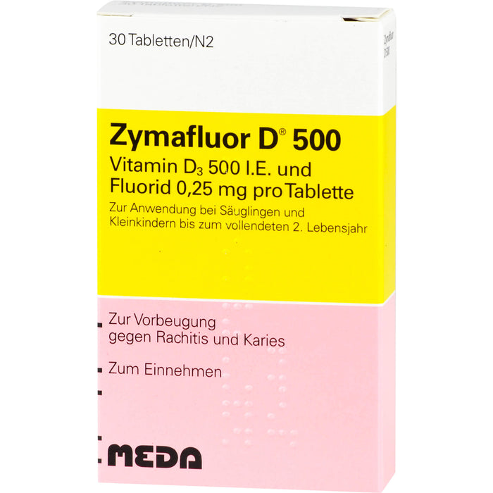 Zymafluor D 500 Tabletten zur Vorbeugung gegen Rachitis und Karies, 30 pc Tablettes