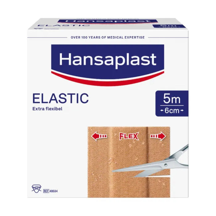 Hansaplast Elastic Pflaster 5 m x 6 cm extra flexibel, 1 St. Pflaster