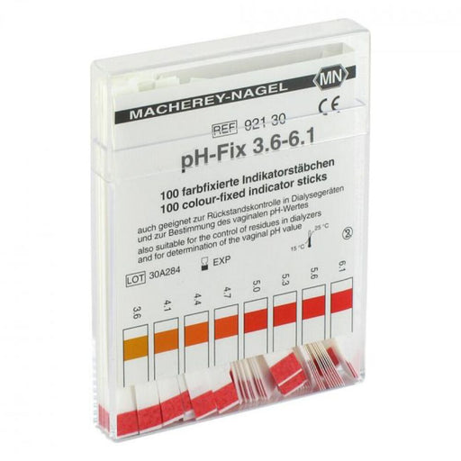 MACHEREY-NAGEL ph Fix 3,6-6,1  farbfixierte Indikatorstäbchen, 100 St. Stäbchen