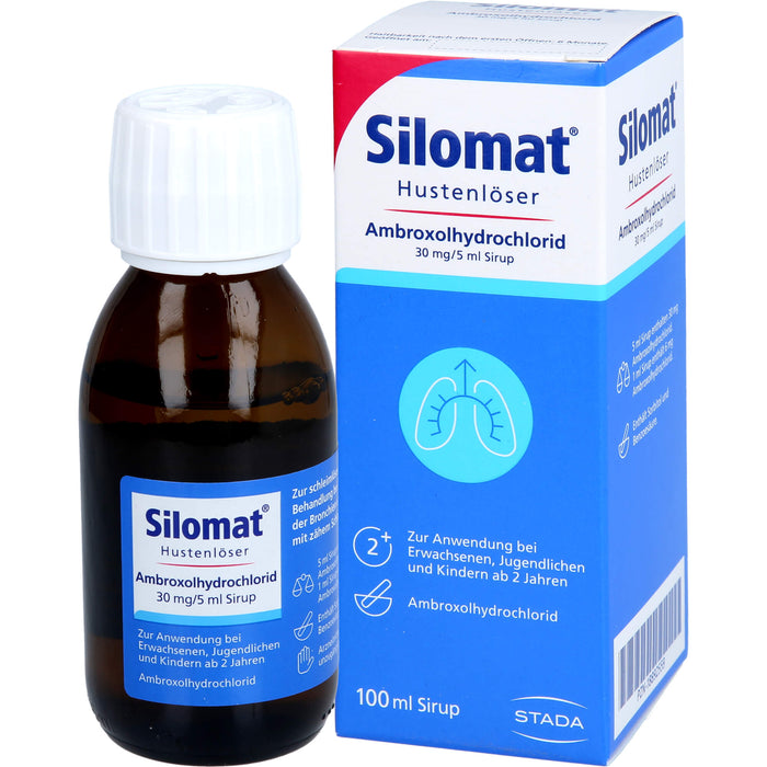 Silomat Hustenlöser erleichtert das Abhusten mit Erdbeer-Vanille-Geschmack für Kinder ab 2 Jahren, 100 ml Solution