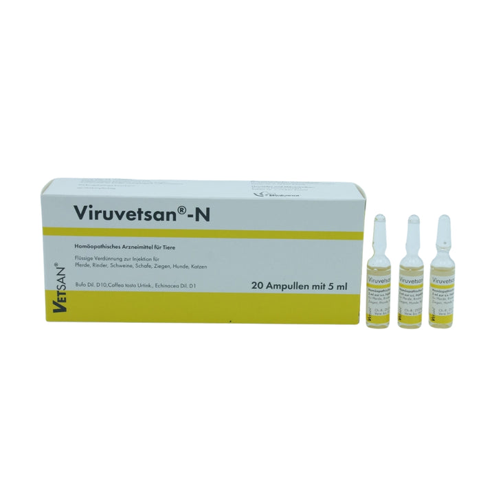 DHU Viruvetsan N flüssige Verdünnung zur Injektion für Pferde, Rinder, Schweine, Schafe, Ziegen, Katzen und Hunde, 20 pc Ampoules