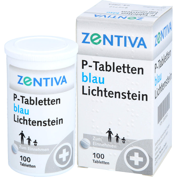P-Tabletten blau Lichtenstein, 100 pc Tablettes