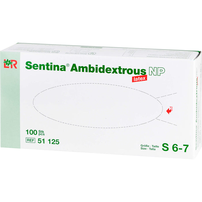Sentina Ambidextrous Latex Untersuchungshandschuhe Gr. S unsteril, 100 pc Gants