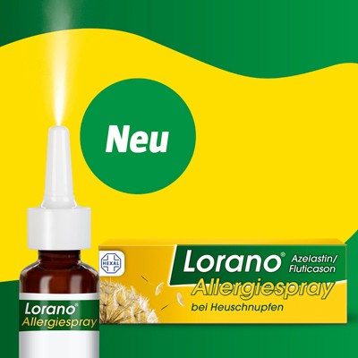 Lorano Azelastin/Fluticason Allergiespray bei Heuschnupfen, 1 pc Spray
