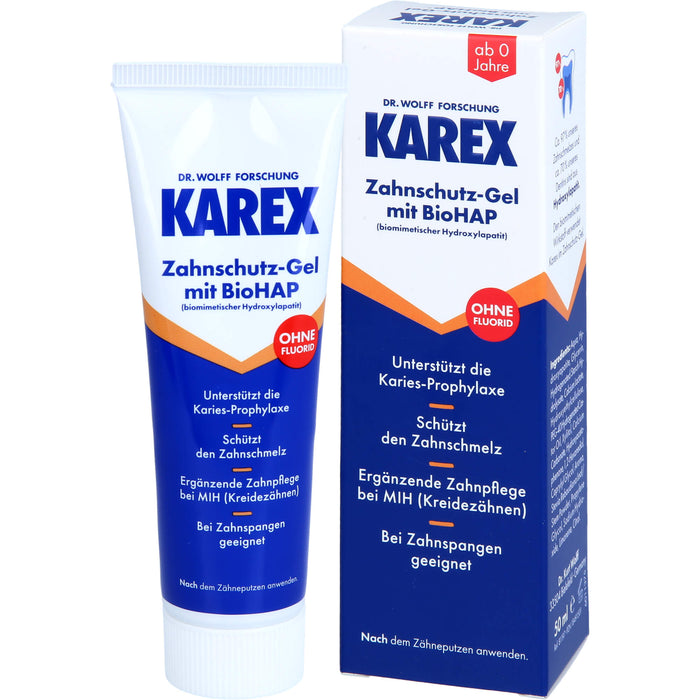 Karex Zahnschutz-Gel mit BioHAP unterstützt die Karies-Prophylaxe, 50 ml Gel