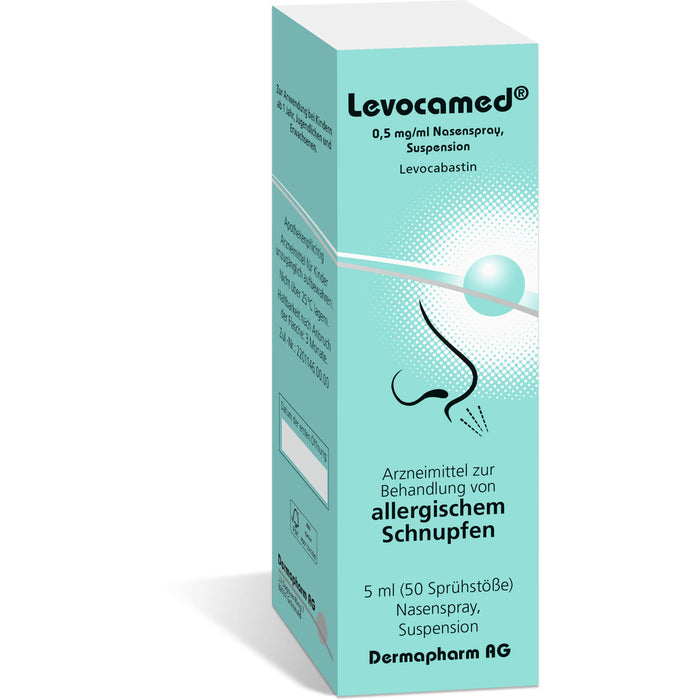 Levocamed 0,5 mg/ml Nasenspray bei allergischem Schnupfen, 5 ml Lösung
