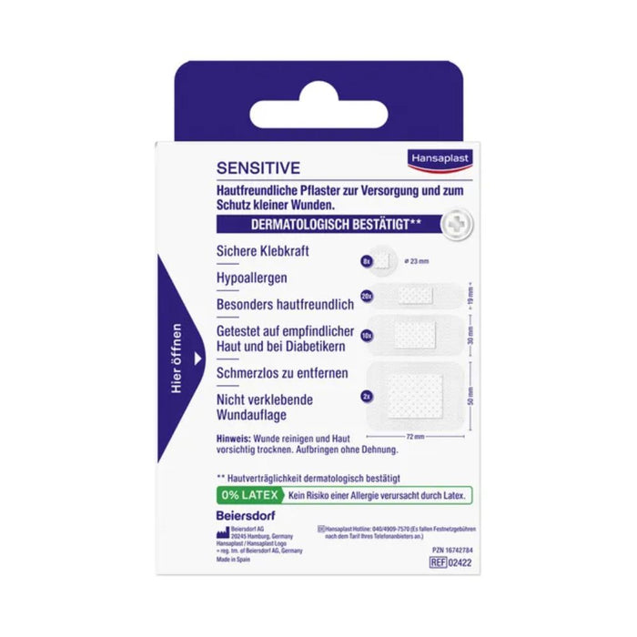 Hansaplast Sensitive Pflaster Hypoallergen 40 Str, 40 pcs. Patch