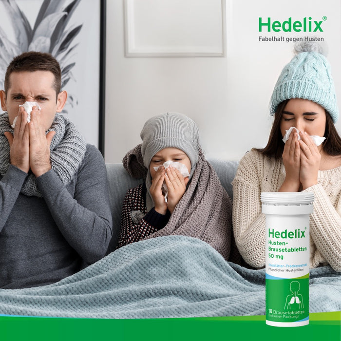 Hedelix Husten-Brausetabletten – natürlich wirksam gegen Husten, fruchtig lecker im Geschmack, 20 pcs. Tablets