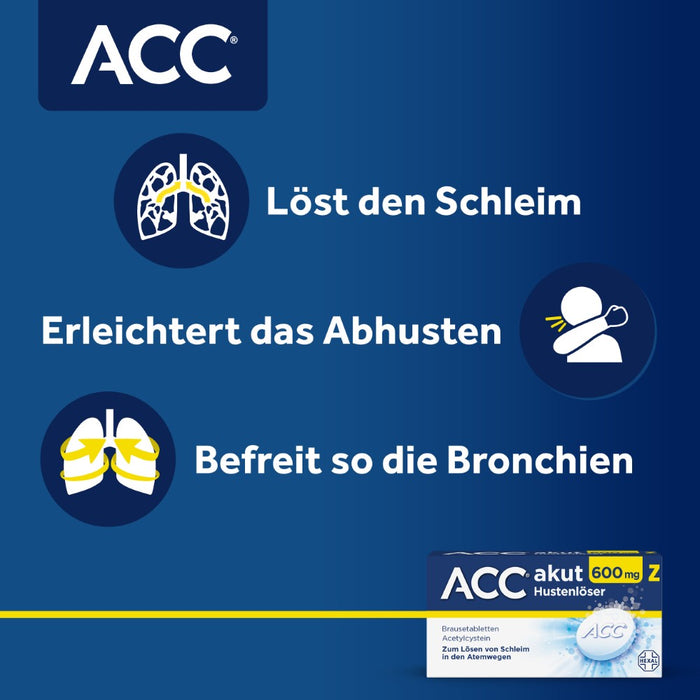 ACC akut 600 mg Z Hustenlöser Brausetabletten, 10 pcs. Tablets