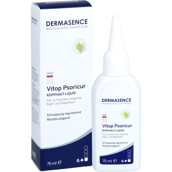 DERMASENCE Vitop Psoricur Kopfhaut-Liquid für zu Psoriais neigende Kopf-und Nagelhaut, 75 ml Solution