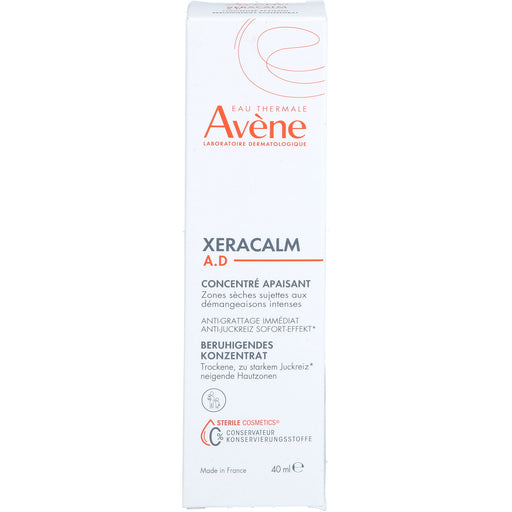 Avène XeraCalm A.D beruhigendes Konzentrat für trockene, zu starkem Juckreiz neigende Hautzonen, 40 ml Konzentrat