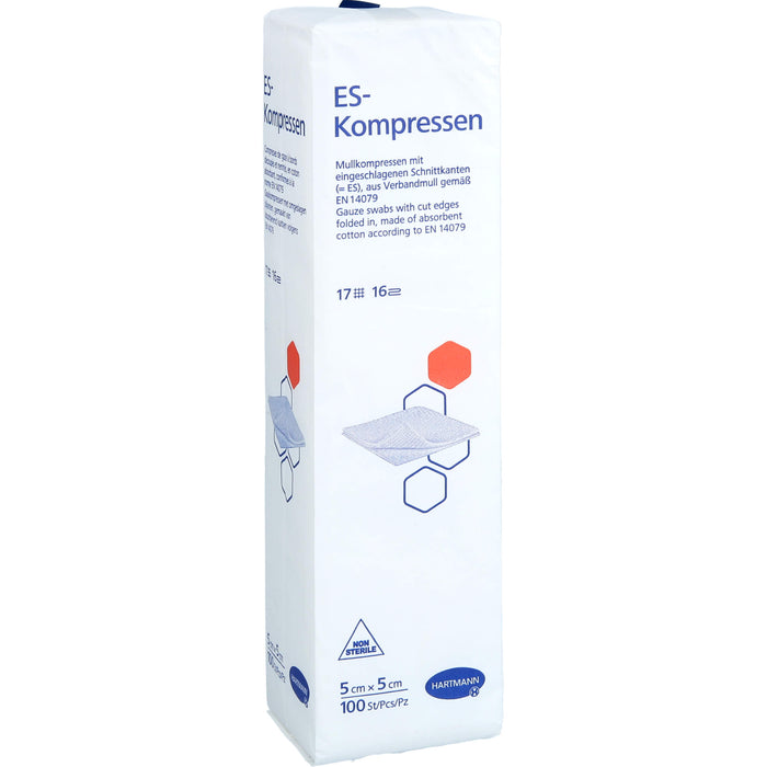ES-KOMPR UNST 5X5 16FACH, 100 pcs. Compresses