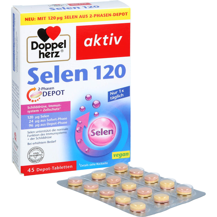 Doppelherz aktiv Selen 120 2-Phasen Depot-Tabletten, 45 St. Tabletten
