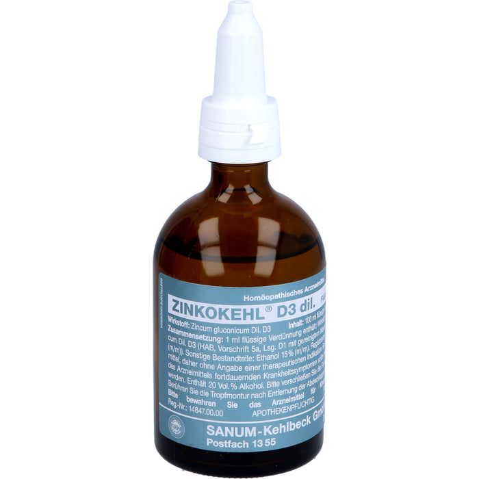 SANUM-KEHLBECK Zinkokehl D3 flüssige Verdünnung, 100 ml Solution