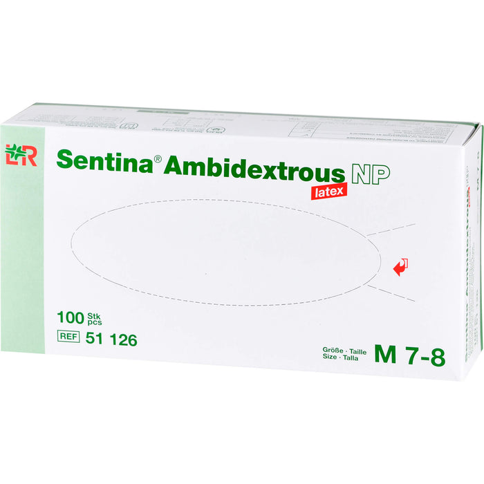 Sentina Ambidextrous Latex Gr. M unsteril Untersuchungshandschuhe, 100 pcs. Gloves
