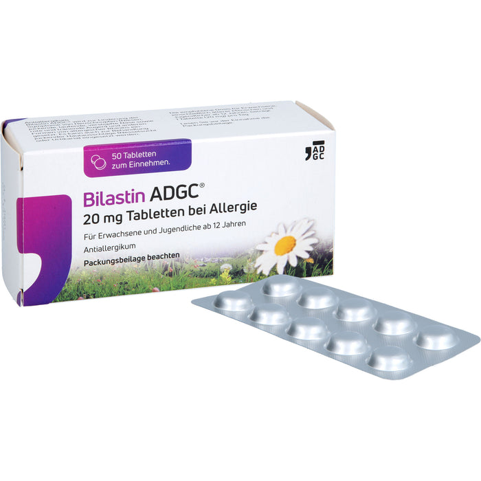 Bilastin ADGC 20 mg Tabletten bei Allergie, 50 pcs. Tablets