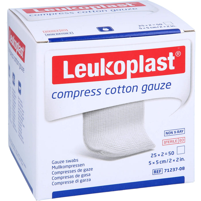 Leukoplast Mullkompressen 5 x 5 cm steril, 50 pc Compresses