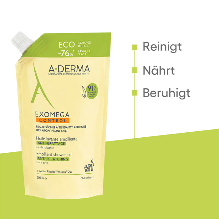 A-DERMA EXOMEGA CONTROL Duschöl Nachfüllpackung, 500 ml Gel douche