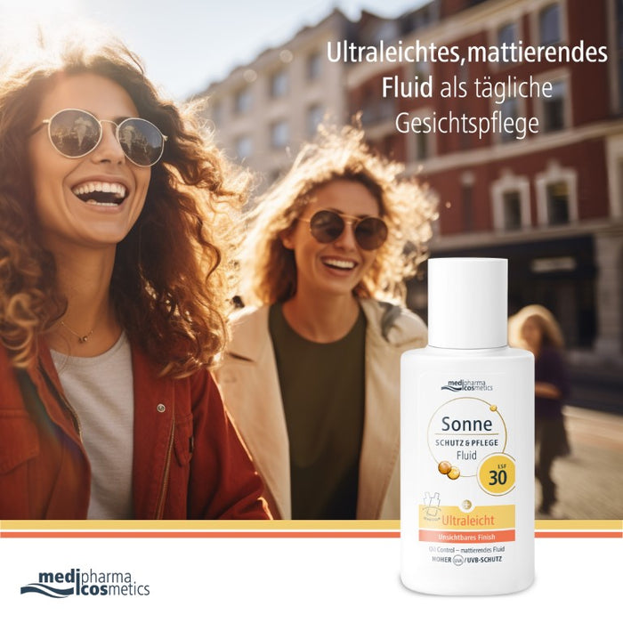 Medipharma Cosmetics Sonne Schutz & Pflege Fluid LSF 30 ultraleicht mit unsichtbarem Finish, 50 ml Solution