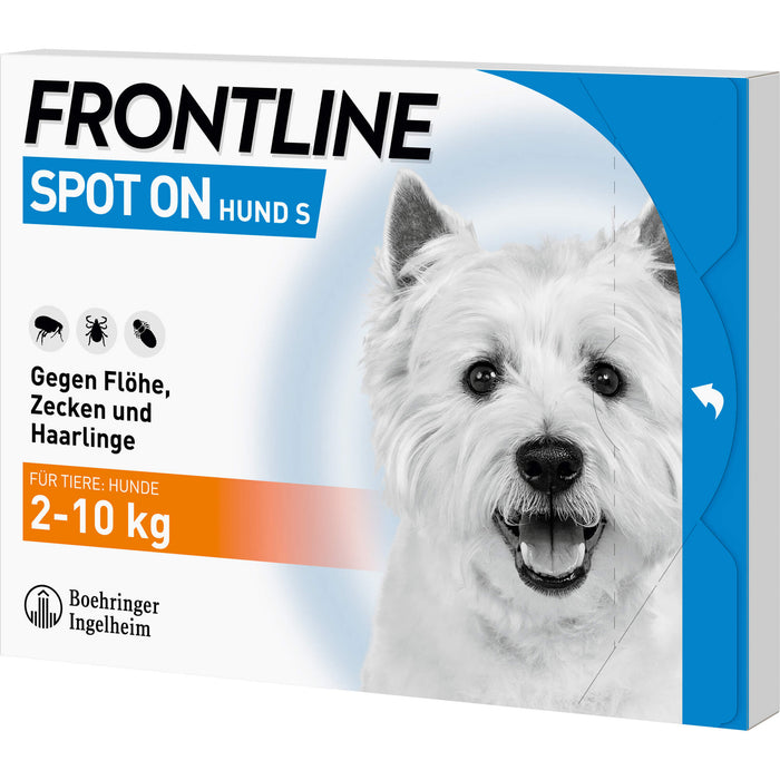 FRONTLINE Spot On Hund S (2-10 kg) gegen Zecken und Flöhe, 5 pcs. Ampoules