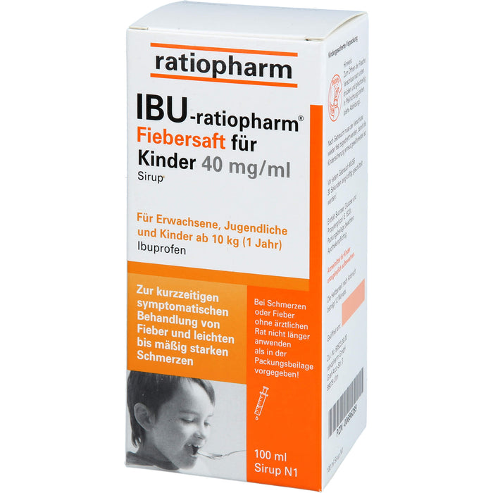 IBU-ratiopharm Fiebersaft für Kinder 4 %, 100 ml Solution
