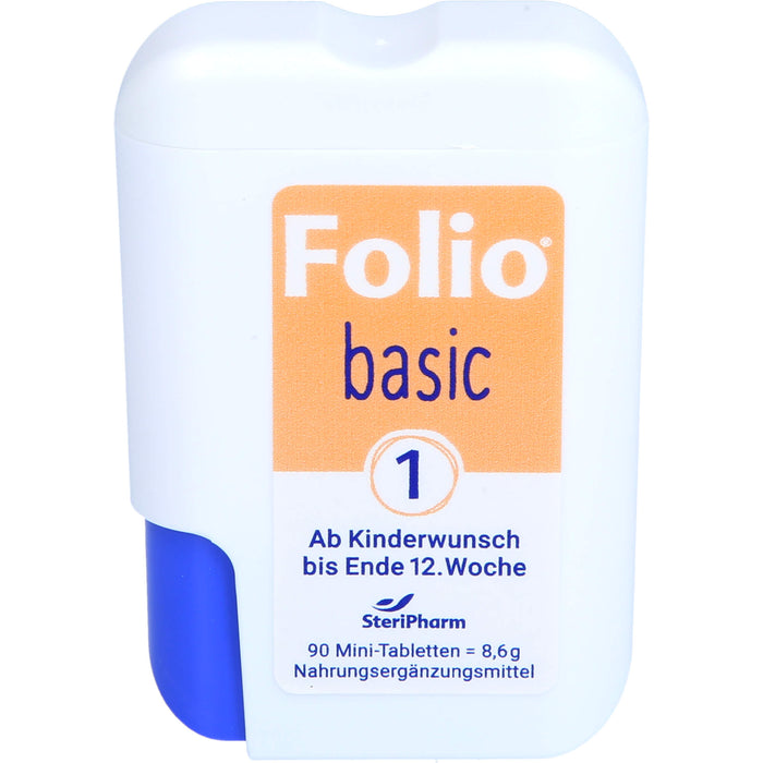 Folio 1 Basic ab Kinderwunsch bis Ende 12.Woche, 90 pc Tablettes