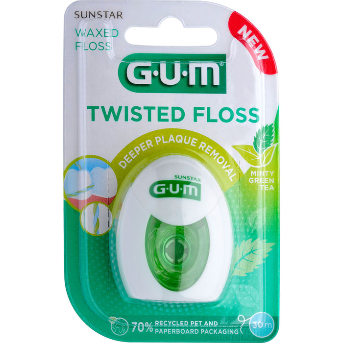 GUM twisted Floss Waxed Zahnseide, 1 St. Zahnseide