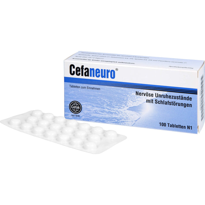 Cefaneuro Tabletten bei nervösen Unruhezuständen mit Schlafstörungen, 100 pcs. Tablets