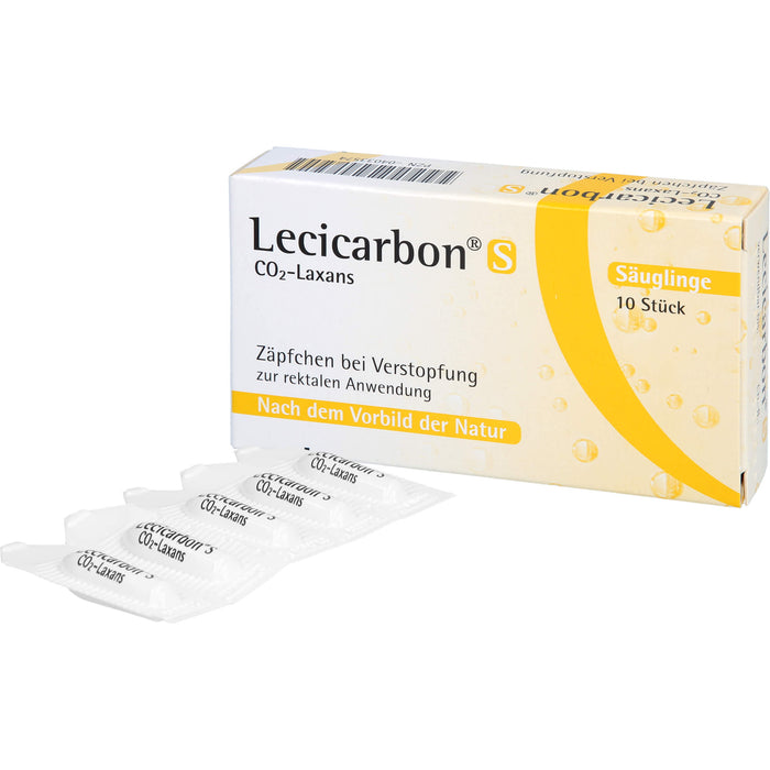 Lecicarbon  S CO2-Laxans (Säuglingszäpfchen), 10 pcs. Suppositories