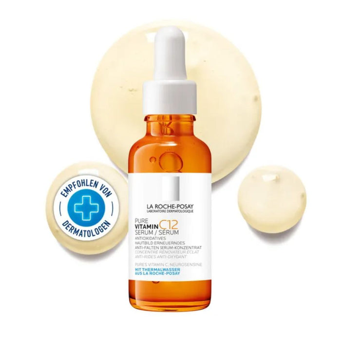 La Roche-Posay Pure Vitamin C12 Serum antioxidatives Hautbild erneuerndes  Anti-Falten Serum-Konzentrat, 30 ml Lösung