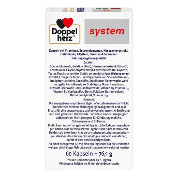 Doppelherz system HAIR ESSENTIAL, 60 pc Capsules