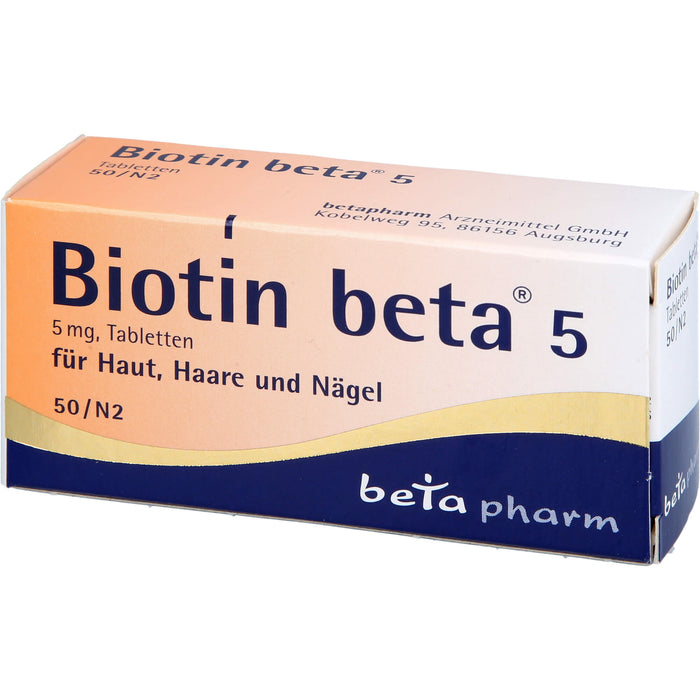 Biotin beta 5 Tabletten, 50 pc Tablettes