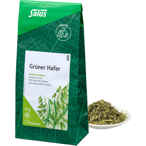 Salus Grüner Hafer Tee entspannt und hilft beim Einschlafen, 75 g Tee