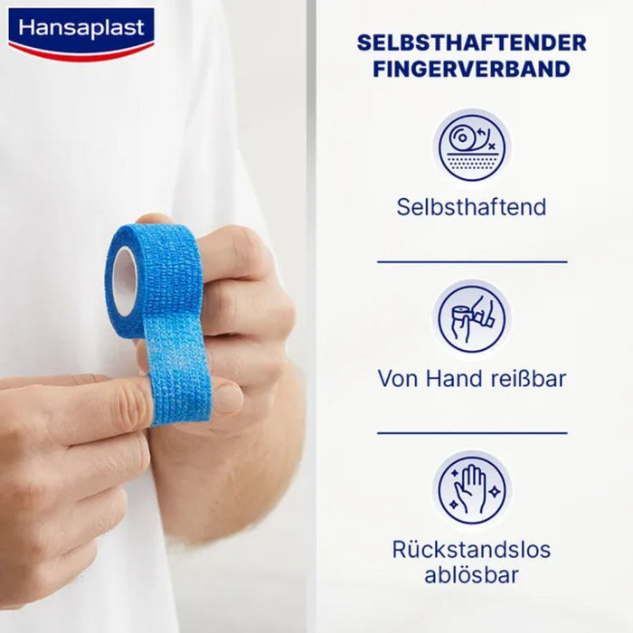 Hansaplast Selbsthaft. Fingerverband blau 5mx2,5cm, 1 pc Pansement