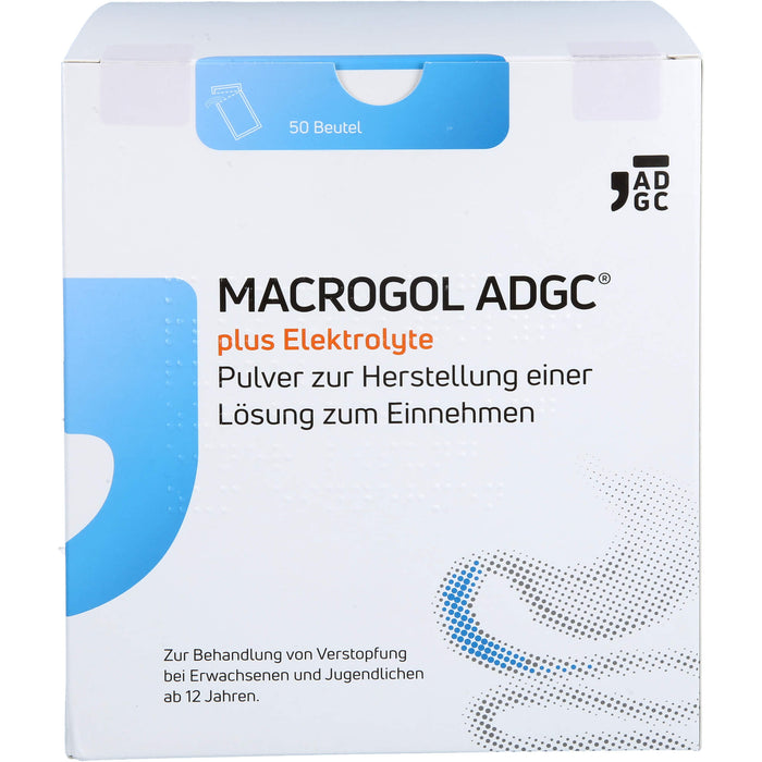 ADGC Macrogol plus Elektrolyte Pulver gegen Verstopfungen, 50 St. Beutel
