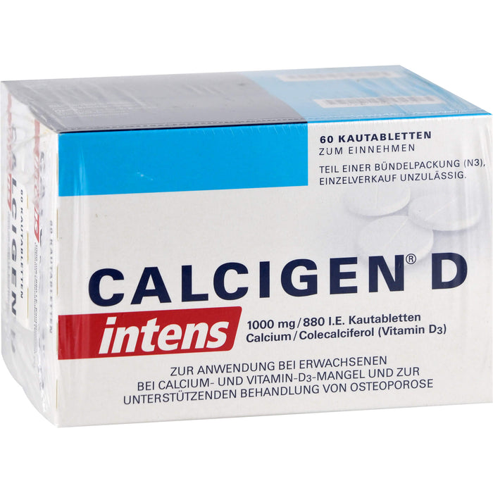 Calcigen D intens 1000 mg / 880 I.E. Kautabletten bei Calcium- und Vitamin D3-Mangel, 120 pc Tablettes