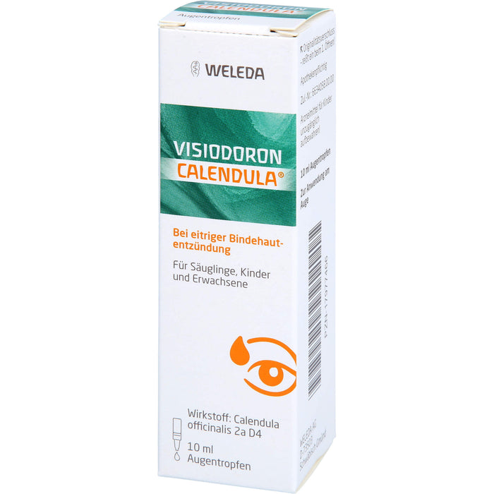 WELEDA Visiodoron Calendula Augentropfen bei eitriger Bindehautentzündung, 10 ml Solution