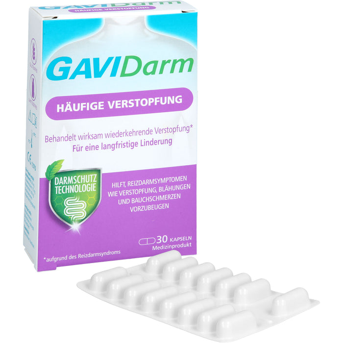 GAVIDarm Häufige Verstopfung Kapseln bei wiederkehrenden Darmbeschwerden, 30 St. Kapseln