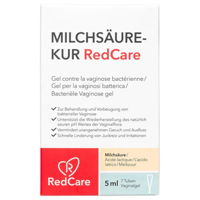 Redcare Milchsäurekur Tuben zur Behandlung und Vorbeugung bakterieller Vaginose, 7 St. Packung
