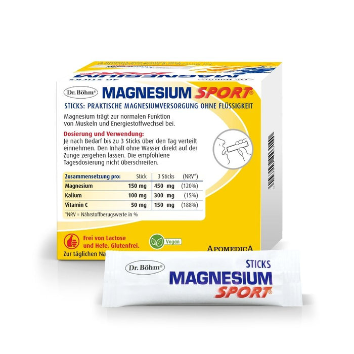 Dr. Böhm Magnesium Sport Sticks, 40 pcs. Sachets