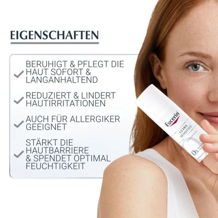 Eucerin Ultra Sensitive beruhigende Pflege für trockene Haut, 50 ml Creme