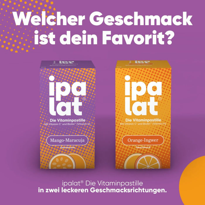 ipalat Vitaminpastillen Mango-Maracuja, 40 St. Pastillen